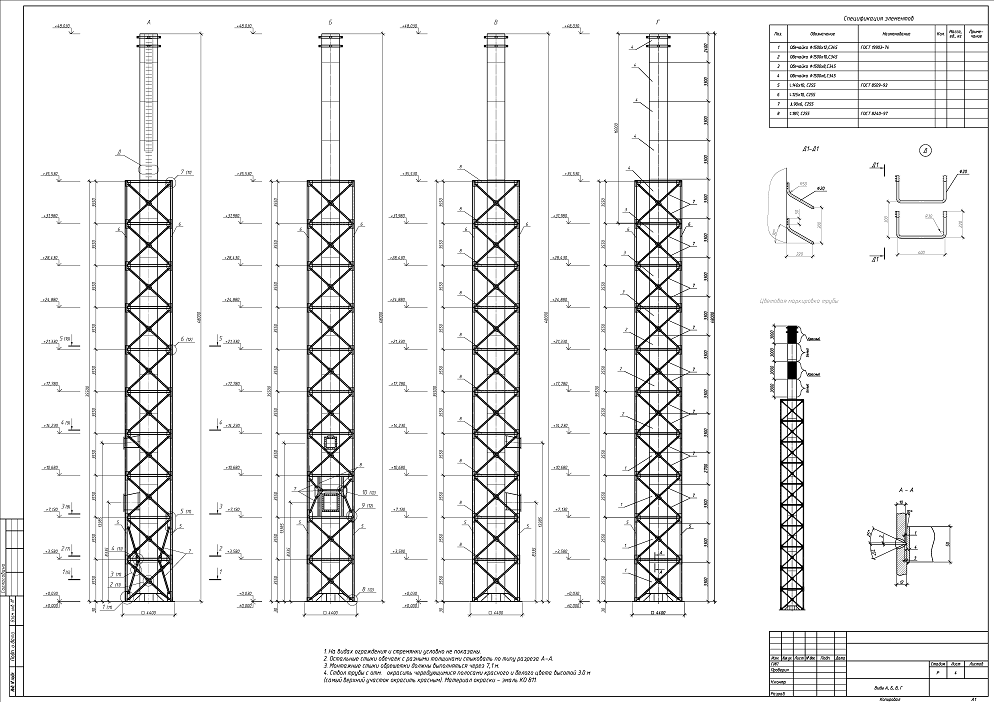 Решетчатые колонны. Чертеж трубы дымовой 12м. Каркас дымовой трубы 30 метров чертеж. Труба дымовая стальная Ду 700мм чертежи. Трехствольная дымовая труба чертеж.