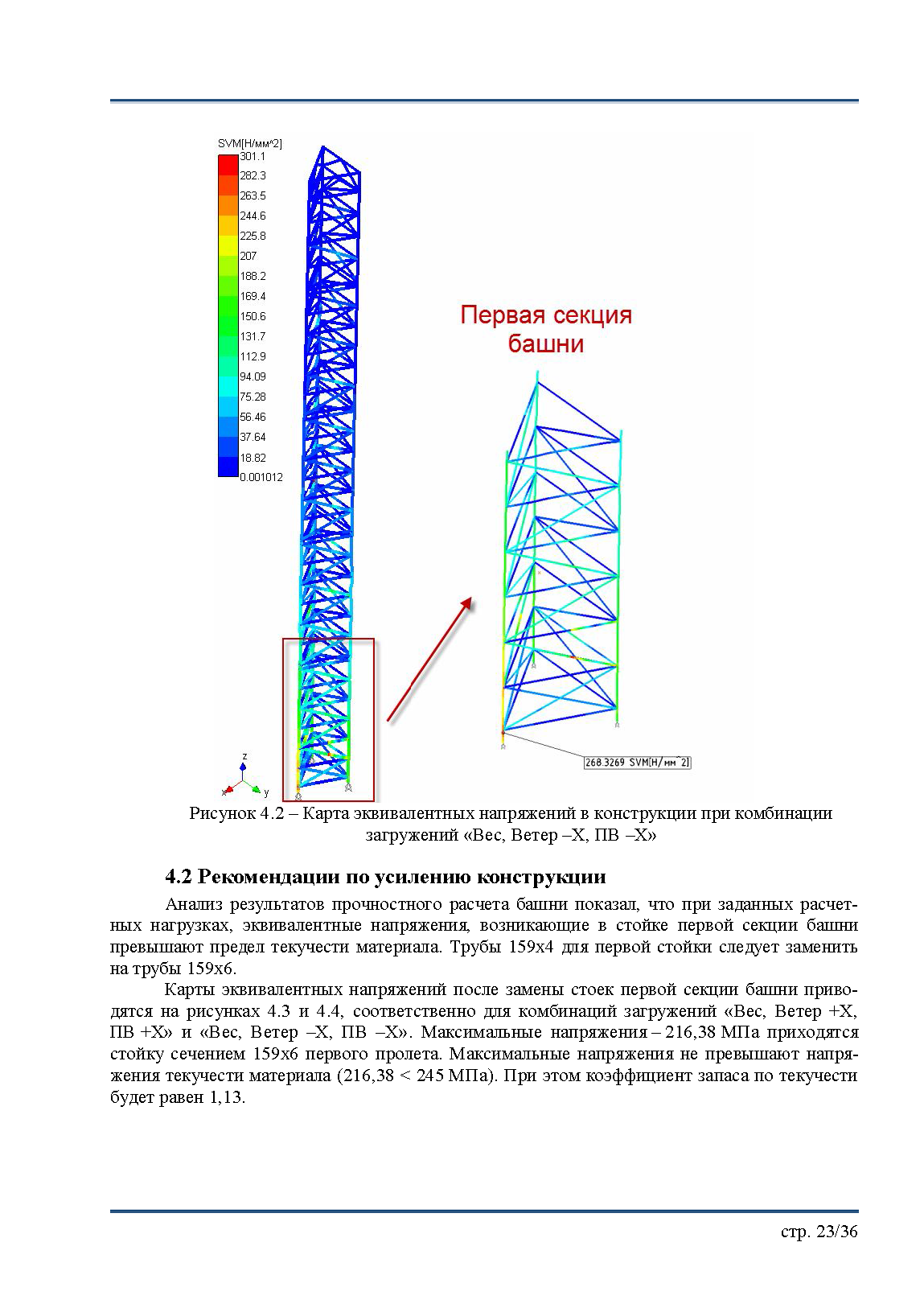 Прочностной расчет несущей башни и фундамента - Дымогар.Ру