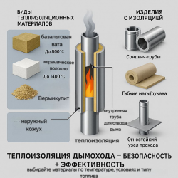 Теплоизоляционные материалы и изделия для дымовых труб