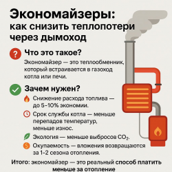 Экономайзеры: как снизить теплопотери через дымоход.